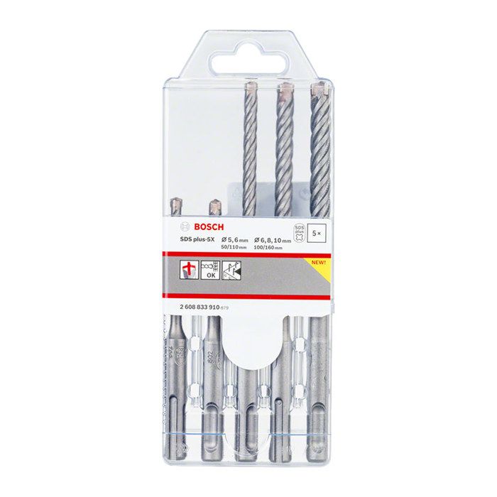Jeu de forets BOSCH SDS plus 5X 5 pièces Matériau de qualité Pour béton - vue 2
