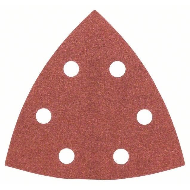 Jeu de 5 feuilles abrasives Delta de grain 180 Bosch 2609256A52 - vue 2
