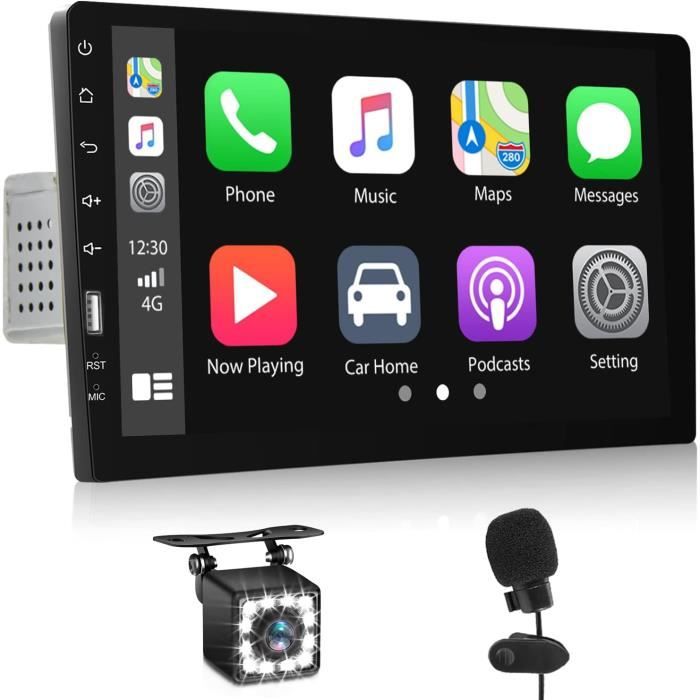 Autoradio 1 DIN Carplay Android Auto 6.86'' Écran Tactile Bluetooth Caméra Recul