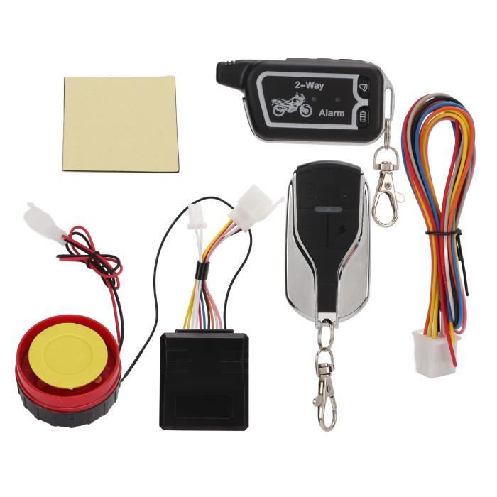 Alarme Moto 12V Avec Double Télécommande - Antivol Sécurité Détecteur Mouvement