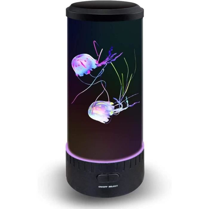 Lampe D'ambiance Méduse (Jelly Fish) USB - 12 Couleurs Changeantes, Effet Lampe à Lave - Décoration Chill