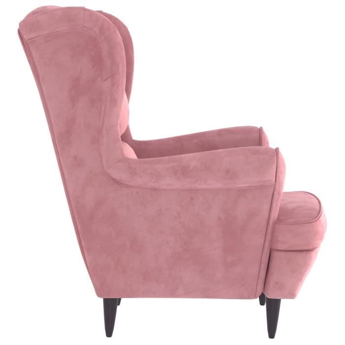 LE SHOP Fauteuil Rose Velours AB324063 130113
