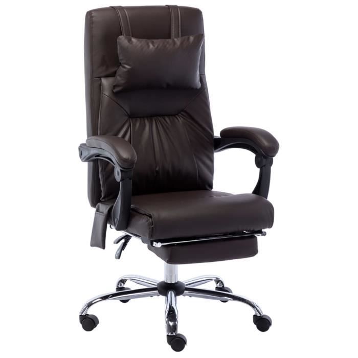 famirosa chaise de bureau de massage marron similicuir-297