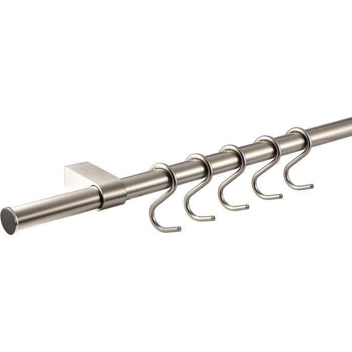 Gedotec Garde-Corps Mural Cuisine 900mm Inox - Avec 5 Crochets En S Et Fixations