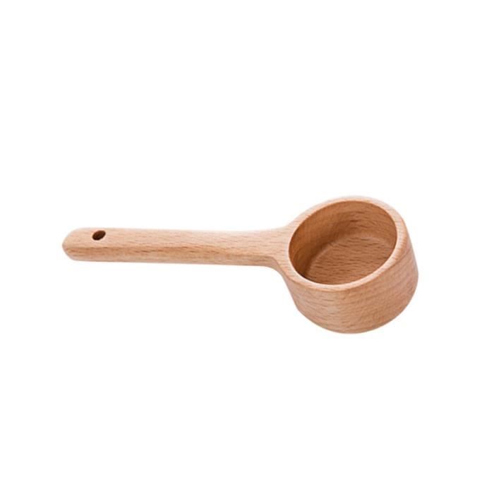 Louche En Bois 24cm - Long Manche, Naturelle, Pour Soupe Et Cuisine (sans Rayures)