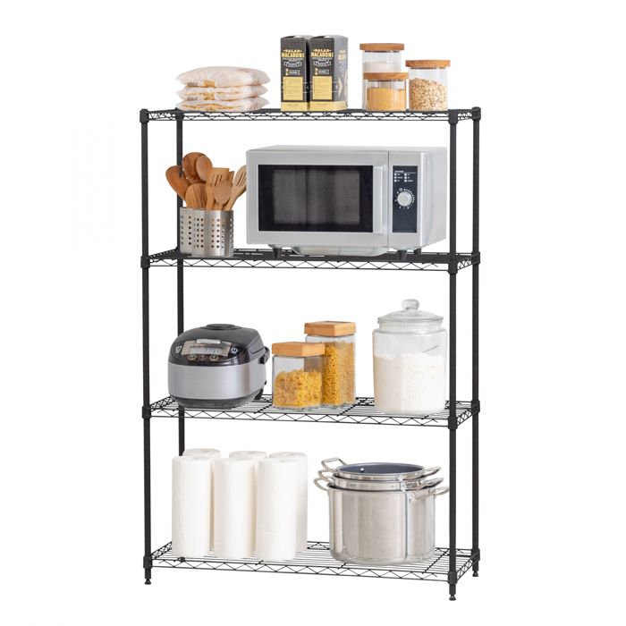Iris Ohyama Etagère métallique rangement 4 étages charge 452kg MM4 Noir L91.4 x P35.6 x H134.6 Iris Ohyama Etagère métallique rangement 4 étages charge 452kg MM4 Noir L91.4 x P35.6 x H134.6