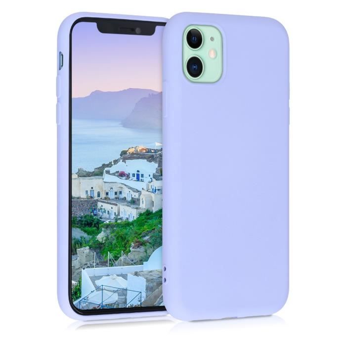 Transparent-Violet-Jaune kwmobile Coque Compatible avec Apple iPhone 11 Étui de Protection en Silicone avec Collier pour Téléphone Portable 
