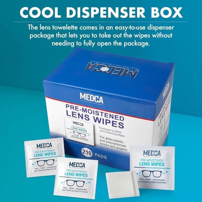 Lingettes Nettoyantes ZEISS Pour Lentilles - 400 Pièces Neuves