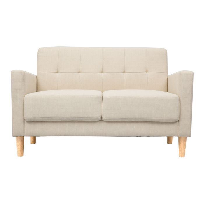 Canap&eacute; design 2 places beige MOON - Beige