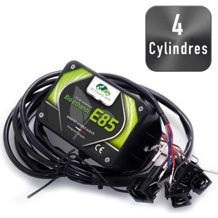 [ Kit 4 Cylindres - Connecteurs Bosch EV6 ] Kit Flex Fuel E85 + Diagnostic ELM327 USB