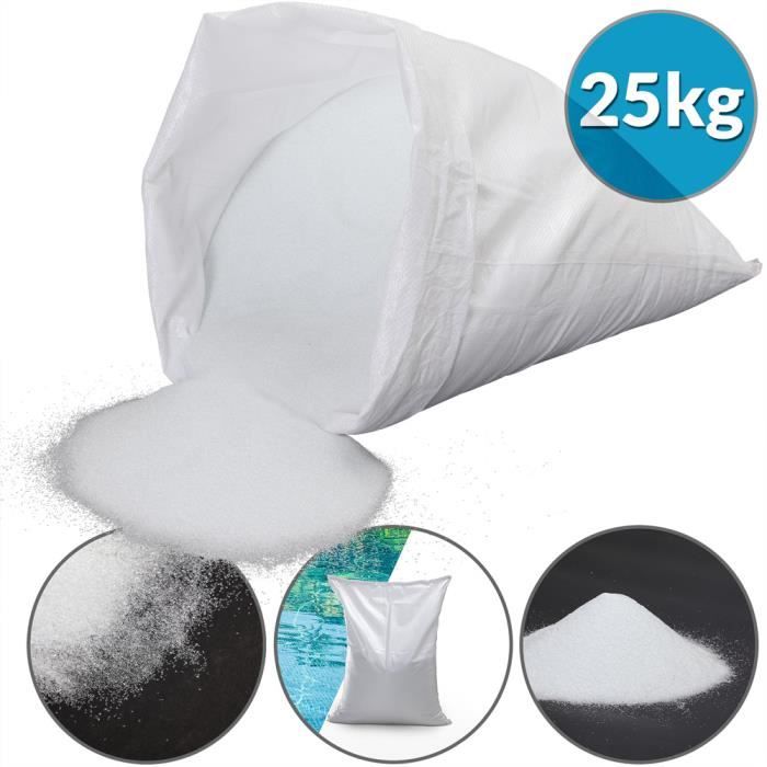 Verre filtrant 25kg pour systèmes de filtration piscine eau écologique granulé grains 0,4 - 0,8 mm verre de filtration blanc