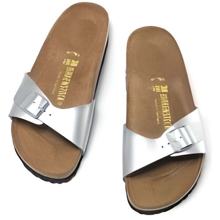 Sandales Birkenstock Madrid Argent pour Femme - Collection Printemps-Eté