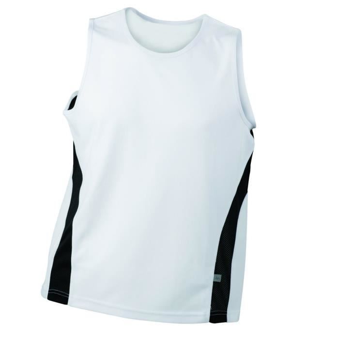 Débardeur running respirant JN305 - Blanc - Homme