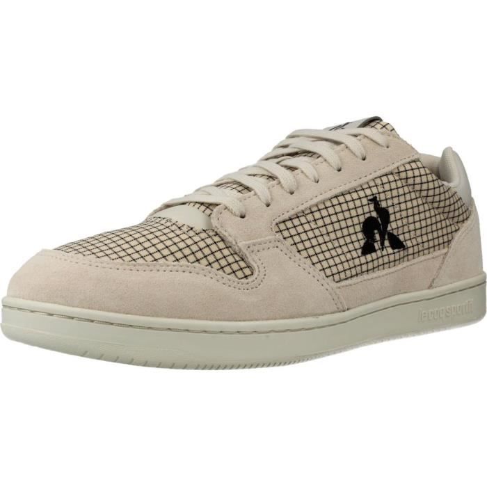 Le Coq Sportif Basket Le coq sportif 132639 Beige 46 - Homme - Textile - Beige - Adulte - Plat - Lacets
