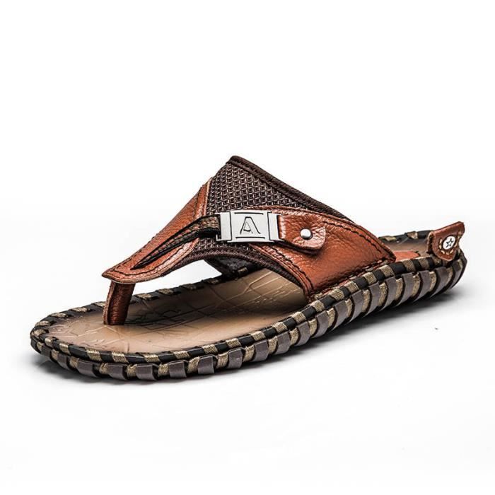 Sandales Enfant Faux Cuir Garçon Fille - Chaussures Été Plates Respirantes Anti-dérapantes