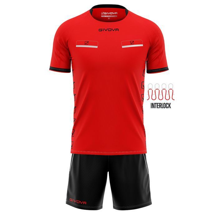 Ensemble T-shirt et short Givova Flag - red/black - XL Ensemble T-shirt et short Givova Flag - red/black - XL