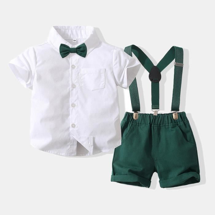 Noeud Chemise Avec Bretelle Bébé Garçons Vêtements Chemise Avec