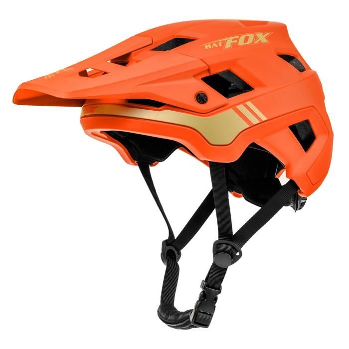 Casque de velo BAT FOX F 659 Orange Blanc VTT ou velo route Ultraleger et performant Cdiscount Sport