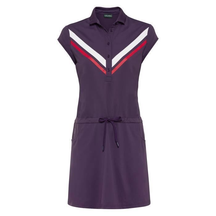 robe de golf femme golfino moving forward - prune violet - m