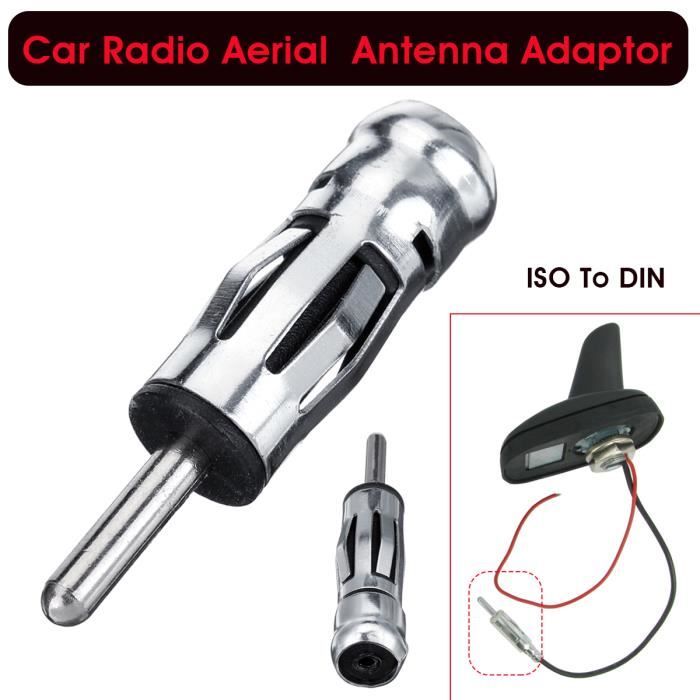NEUFU Autoradio Stéréo ISO à DIN Adaptateur d'antenne Mâle