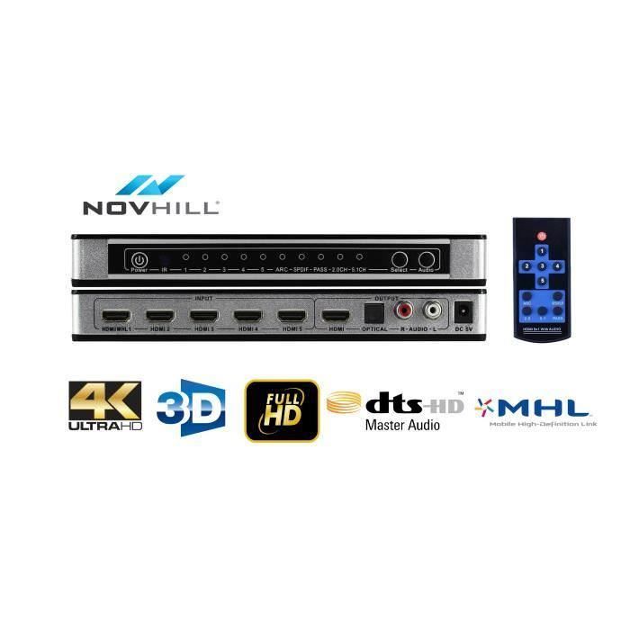 Commutateur matriciel 4k hdmi 4x2 ports - Nedis VMAT3482AT | Leroy Merlin