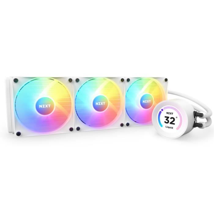 Watercooling – NZXT – Kraken Elite Blanc RGB 360mm – Système performant – Design élégant – Compatible AM4