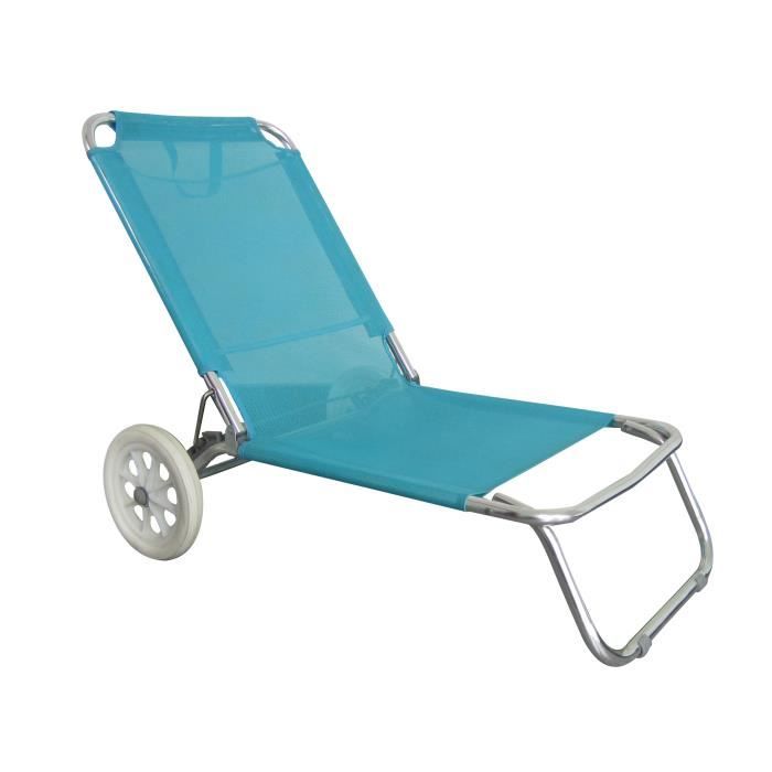 Chaise De Plage Pliante A Roulette