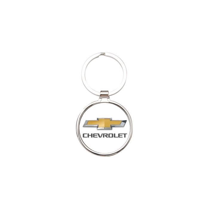 Porte-clés En Métal Argenté Avec Logo Chevrolet – Impression HD, Livré En Boîte Cadeau