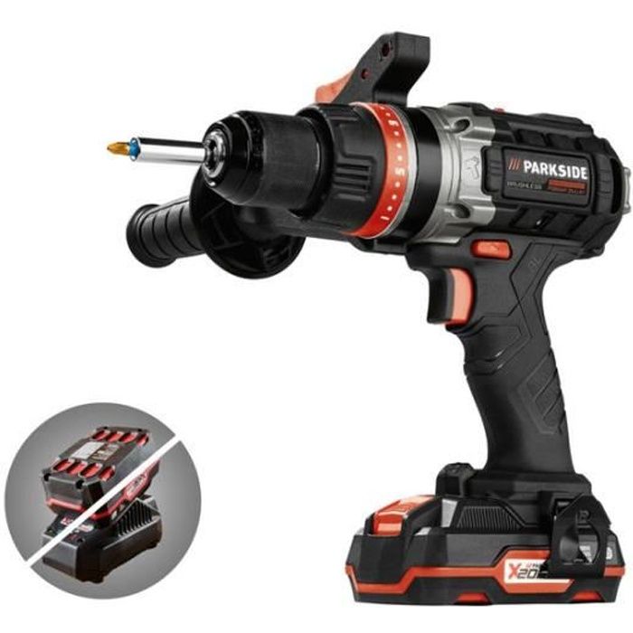 Perceuse visseuse à percussion PARKSIDE PSBSAP 20 Li A1 20 V Sans fil 80 Nm - vue 1