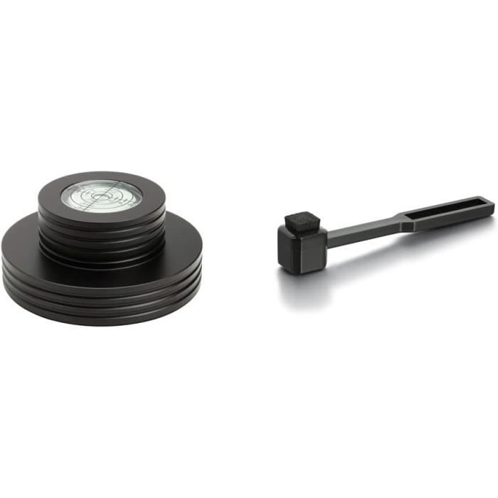 Stabilisateur 3 En 1 Pour Tourne-disques Vinyle - Niveau à Bulle Intégré - Compatible Plupart Platines - Argenté