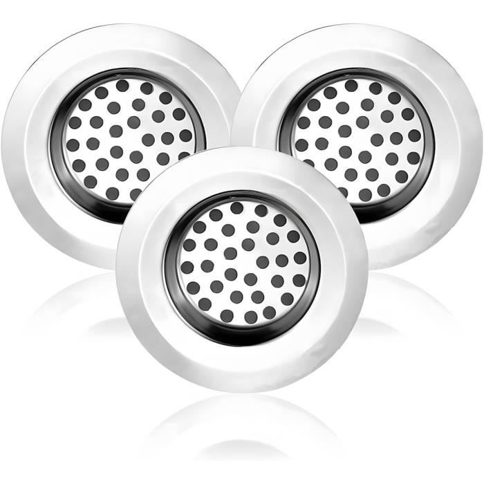 Tamis Anti-bouchons Cuisine 2 Filtres Évier Acier Inoxydable 7,5 Cm - Crépine De Drain Pour Cuisine Ou Salle De Bain Anti Bouchon Canalisation