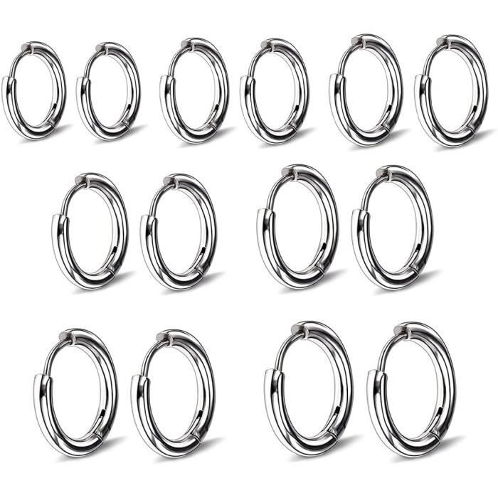 Paire De Créoles Cercles Dorées 20mm Acier Inoxydable - Neuves, Fabriqué En France