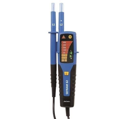 Vérificateur dabsence de tension - SEFRAM - SEFRAM62 - Autotest intégré - 690V AC/DC - LED sonore