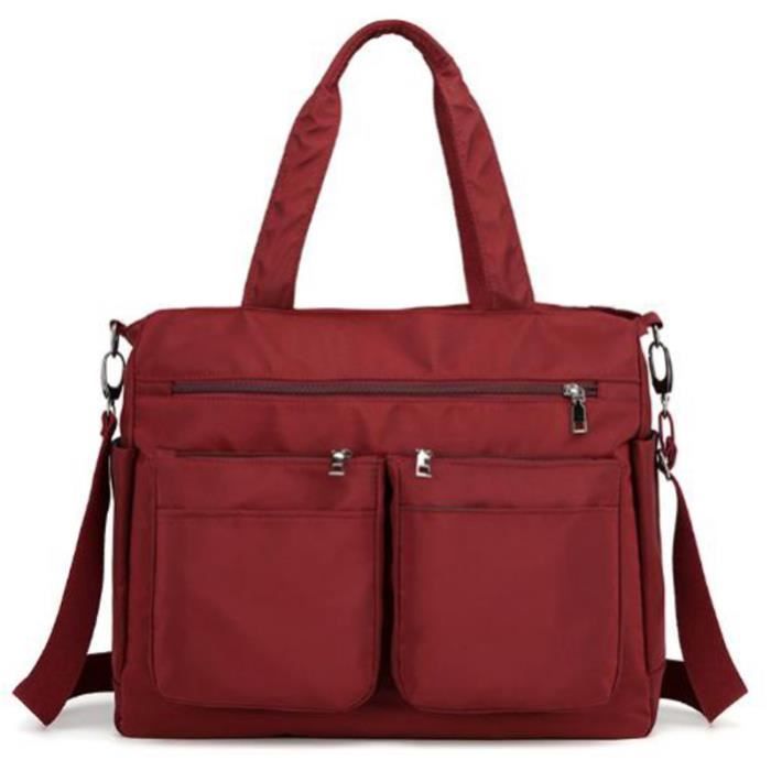 Sac Besace Kinston Similicuir Rouge - Femme - Neuf Avec étiquettes