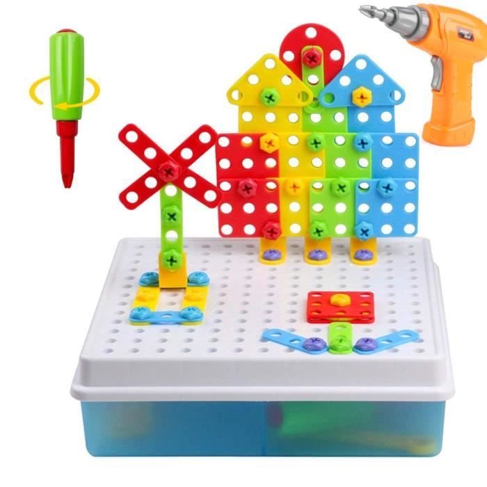 Jeu de Construction Puzzle Démontage Assemblage Blocs Motricité éducatifs Vis Kit Jouet pour Jeu de Construction Puzzle Démontage Assemblage Blocs Motricité éducatifs Vis Kit Jouet pour