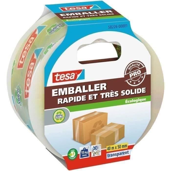 TESA Emballer fermer carton écologo 40mx50mm - Transparent