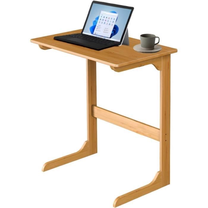 Table Basse Japonaise Rectangulaire En Bambou - 60x40x32 Cm, Multifonction Pour Canapé, Lit, Salon