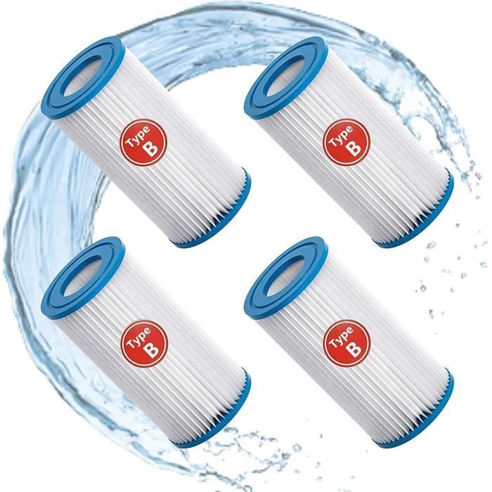 Lot De 2 Filtres Piscine Type B Réutilisables En Mousse - Compatible Intex Lavables
