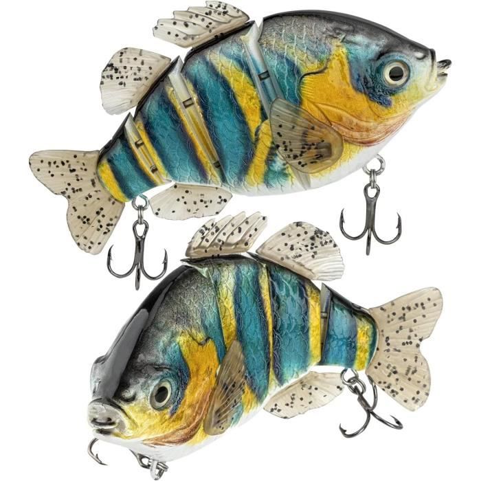 HYran Leurre de Pêche Bionique Multi-Articulé, 5 Pièces Leurre Peche