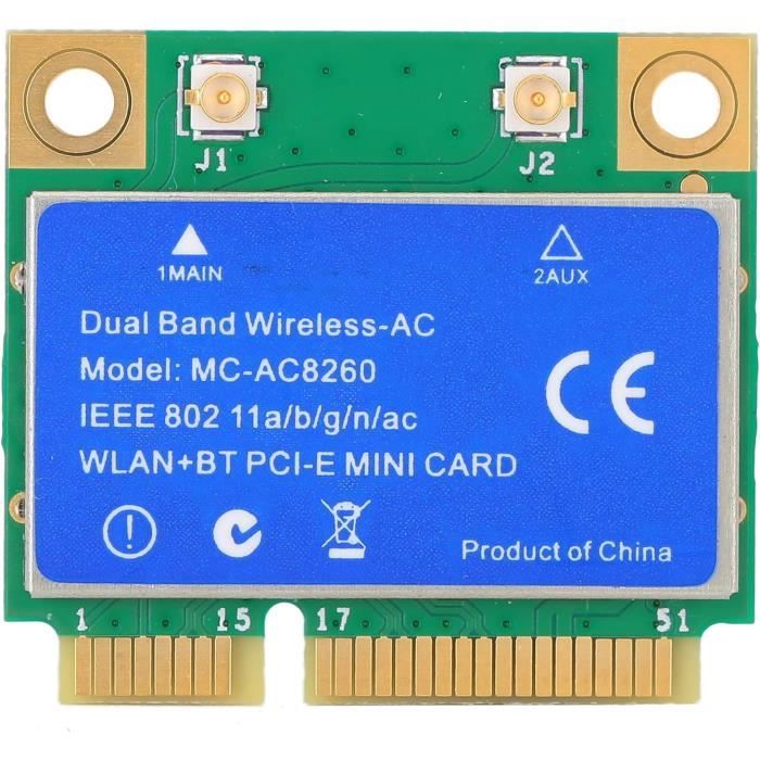 Carte Réseau Wi-Fi Mini PCIe RTL8723BE – 300 Mbps, Bluetooth 4.0, 2.4 GHz – Pour PC Portable Ou Bureau – Installation Plug And Play