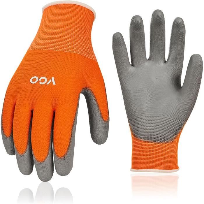 10 Paires De Gants De Travail En Nylon Enduit PU - Taille L (9), Résistants à L'abrasion, Pour Jardinage, Mécanique - 7