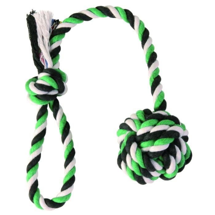 TRIXIE Jouet corde avec balle grillagée pour chien TRIXIE Jouet corde avec balle grillagée pour chien