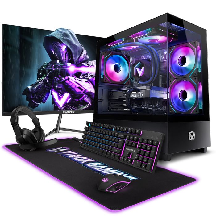 Vibox III-168 PC Gamer Complet • 23 Écran • Intel i5 11400F • RTX 5060 • 16 Go RAM • 1 To SSD • Windows 11 • WiFi 6 + Bluetooth 5.4