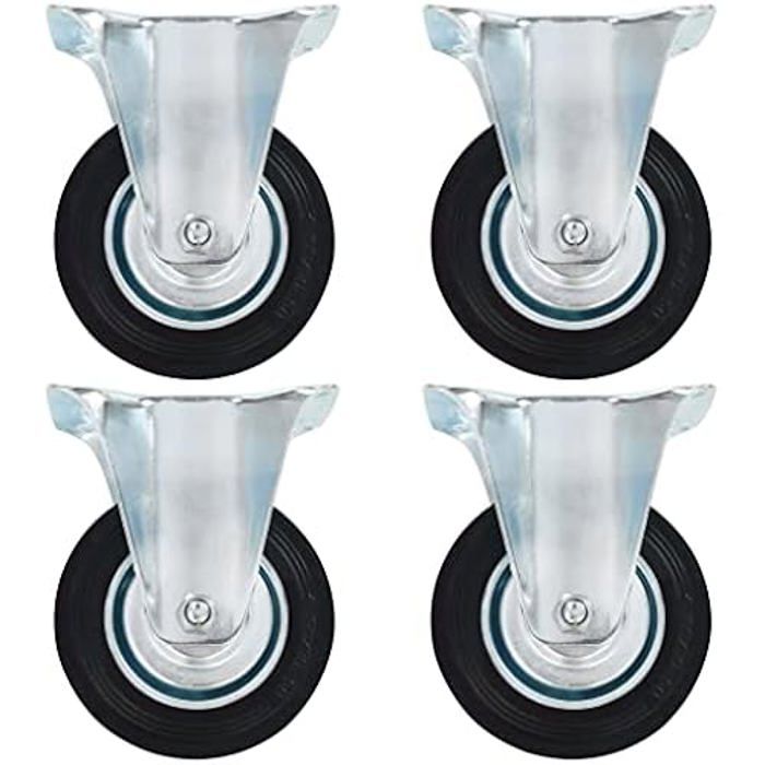 vidaXL Roulettes fixes 4 pcs 100 mm - vue 2