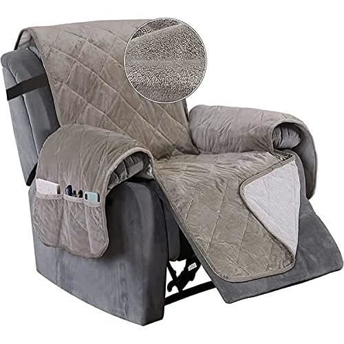 Housse Fauteuil Relax Inclinable Matelassée 1 Place – Protection Antidérapante Pour Animaux Et Quotidien, Couleur 66