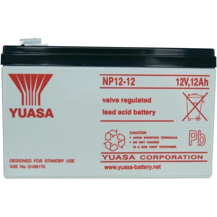 Batterie plomb 12 V 12 Ah Yuasa NP12-12