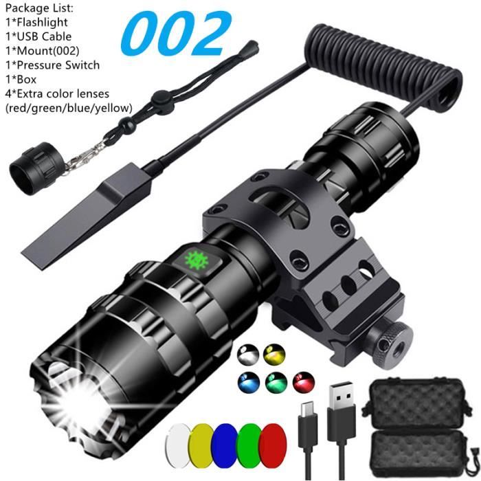 Lampe Torche LED Tactique Zoom 5W 160 Lumens étanche - Camping Extérieur