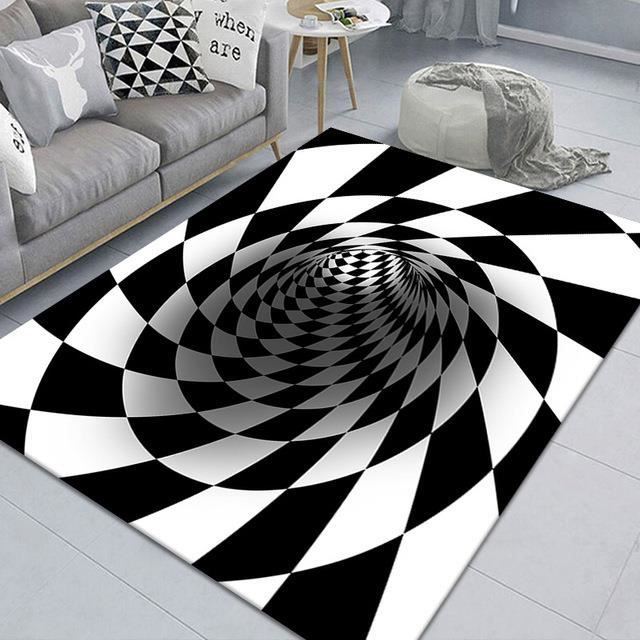 Tapis D'entrée 3D Effet Père Noël - Diamètre 60 Cm - Tissu Imitation Cachemire Doux - Dessous Antidérapant - Décoration De Noël Pour Maison