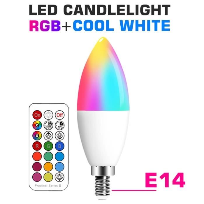 AMPOULE LED,E14 RGB Cold WhiteAmpoule LED E27 E14 GU10 B22 220V 110V
