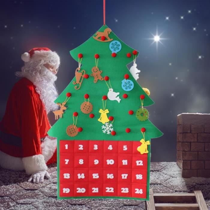 Calendrier De L'avent Pour Les Enfants. Compte à Rebours De Noël. Arbre